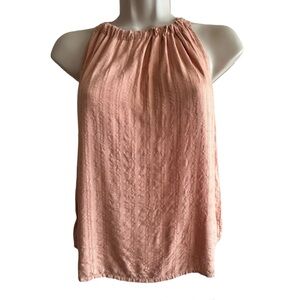 Able Coral Sleeveless Blouse ~ lightweight ~ adjustable bow tie in back ~size XS